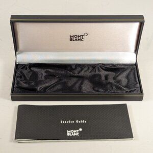 1990s Mont Blanc Snap Case Pen Presentation Box and Service Guide booklet